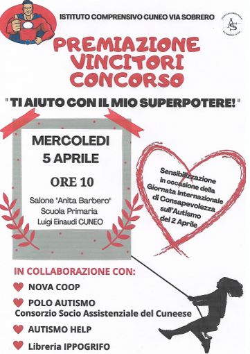 Cuneo, mercoledì la premiazione del concorso "Ti aiuto con il mio super eroe"