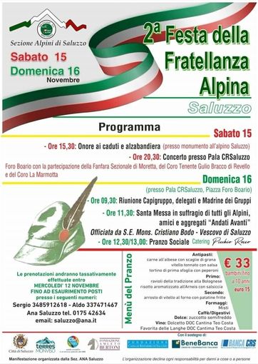 La locandina della Festa della Fratellanza alpina