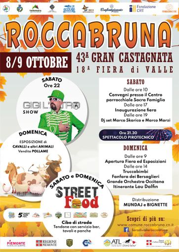 Roccabruna accoglie le nuove edizioni della Gran Castagnata e della Fiera di Valle