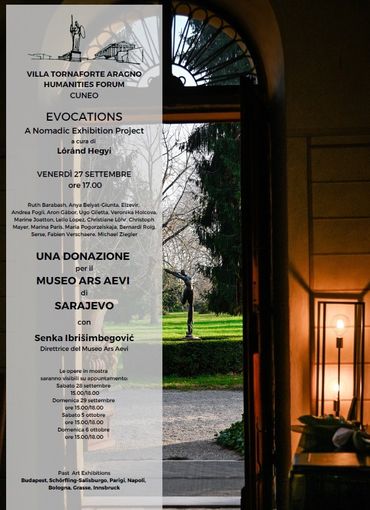 A Cuneo, il 27 settembre, sarà presentata la mostra «EVOCATIONS» a Villa Tornaforte Aragno, nella sede dell’Aragno Humanities Forum A Cuneo, il 27 settembre, sarà presentata la mostra «EVOCATIONS» a Villa Tornaforte Aragno, nella sede dell’Aragno Humanities Forum
