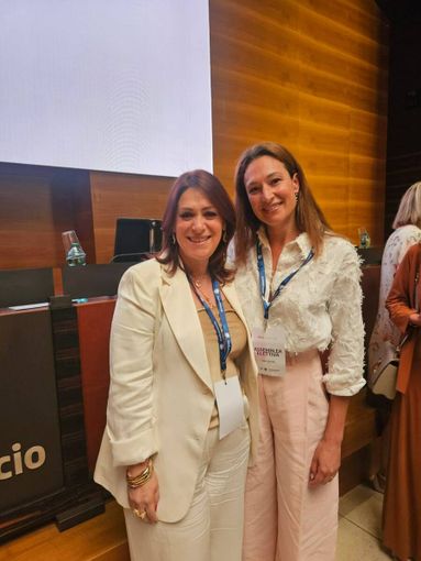 Chiara Paglieri insieme alla neo presidente di Terziario Donna Confcommercio Luciana Di Bisceglie