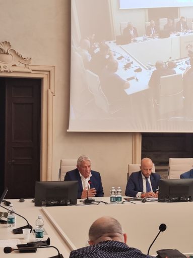 Alessandro Tribaudino, vice sindaco di Racconigi, durante il suo intervento a Novi Ligure