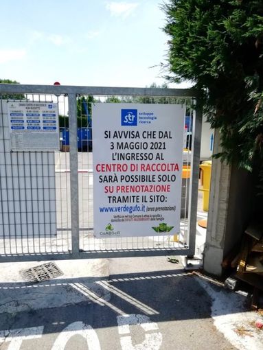 L'ingresso dell'isola ecologica del Mussotto