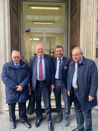 Giacomo Pellegrino con i vertici nazionali Fipsas a Roma dal ministro Pichetto Fratin