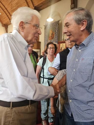 La foto del saluto con Mattarella postata dal sindaco di Bra Gianni Fogliato