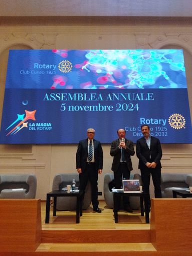 Il presidente Gallina sul palco