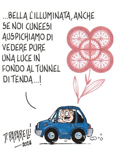 La vignetta di Danilo Paparelli per il ritorno dell'Illuminata La vignetta di Danilo Paparelli per il ritorno dell'Illuminata