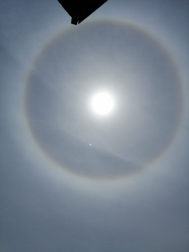 Il cerchio solare nel cielo di Fossano