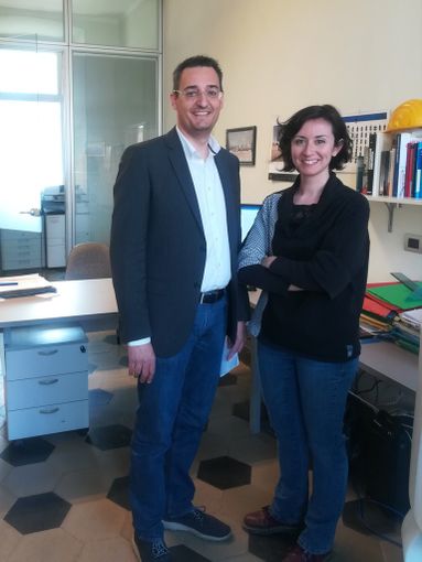L'assessore e vicesindaco Matteo Ravera con l'ingegner Giulia Gosso, responsabile del nuovo ufficio