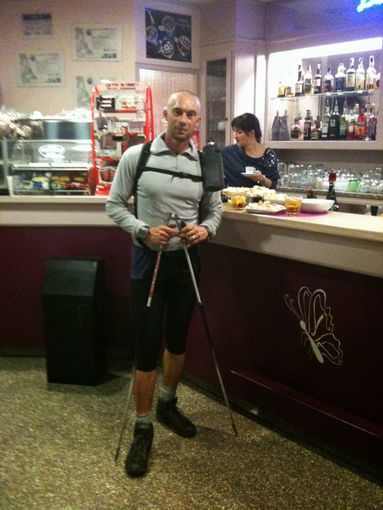 Davide Bertinetto alla partenza e durate il suo UltraTrail Davide Bertinetto alla partenza e durate il suo UltraTrail