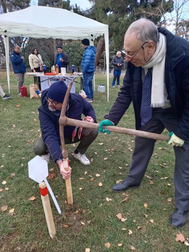 Alberi per il futuro, piantumato un tiglio al Parco della resistenza di Cuneo