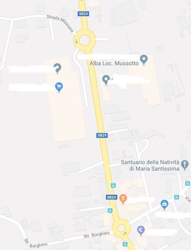 La tratta interessata dai lavori nella mappa inviata dal Comune