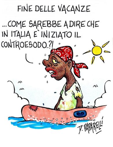 Rientri a confronto, vignetta del nostro Danilo Paparelli