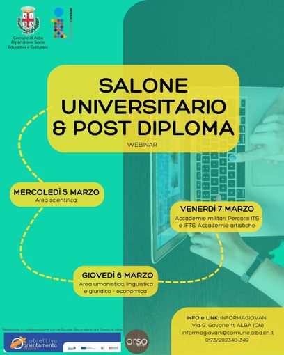 Ad Alba il salone dell’Orientamento Universitario e Post Diploma Ad Alba il salone dell’Orientamento Universitario e Post Diploma