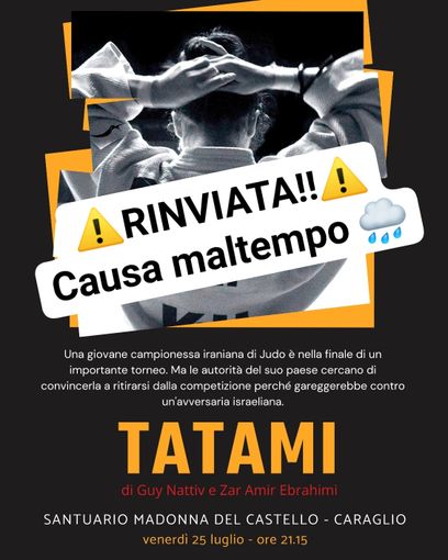 Rinviata la proiezione del Film Tatami a Caraglio in programmazione questa sera
