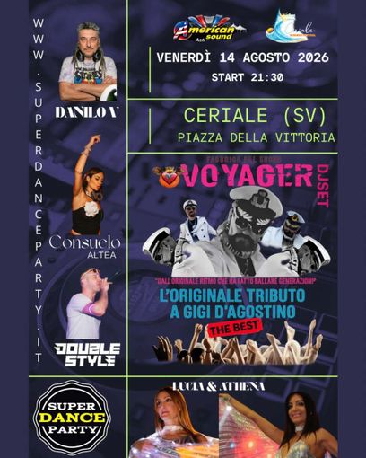 Ceriale Summer Festival, vigilia di Ferragosto con "Super Dance Party" e tributo a Gigi D'Agostino