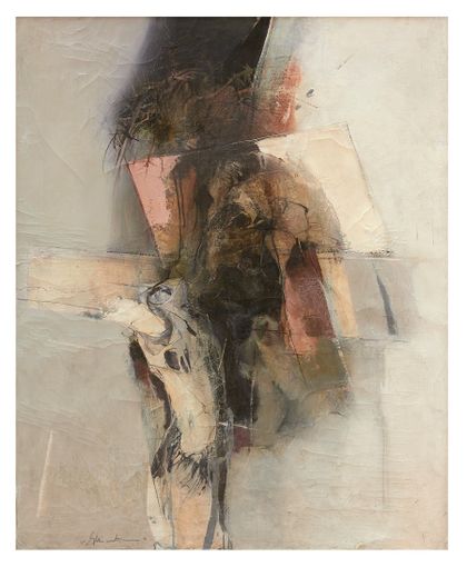 Giacomo Soffiantino, Omaggio a Rembrandt 1966, olio su tela (Archivio Soffiantino) Giacomo Soffiantino, Omaggio a Rembrandt 1966, olio su tela (Archivio Soffiantino)