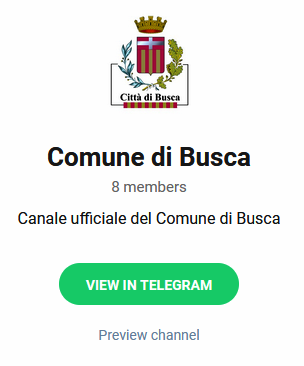 Busca "sbarca" su Telegram per fornire informazioni di pubblica utilità