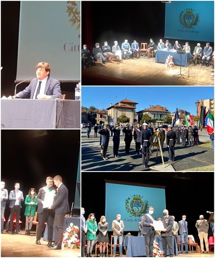 Saluzzo, momenti della Festa del 4 Novembre e conferimento della cittadinanza al Milite Ignoto