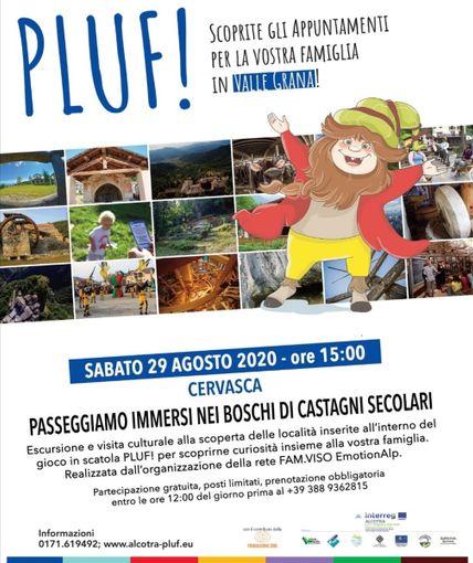 PLUF! Passeggiamo immersi nei boschi di castagni secolari di Cervasca PLUF! Passeggiamo immersi nei boschi di castagni secolari di Cervasca