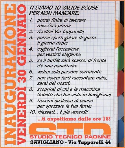 Savigliano, lo Studio Tecnico Paonne si trasferisce in via Tapparelli al piano terra: una comodità in più con i servizi e la cortesia di sempre