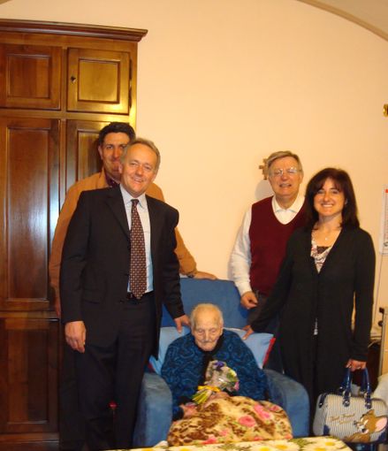 Peveragno, la visita a Maria Dalmasso (100 anni compiuti il 21 dicembre)
