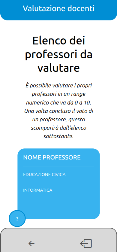 Applicazione di valutazione docenti al Denina Pellico Rivoira