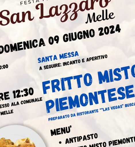 Domenica 9 giugno torna a Melle la Festa Patronale di San Lazzaro Vescovo Domenica 9 giugno torna a Melle la Festa Patronale di San Lazzaro Vescovo