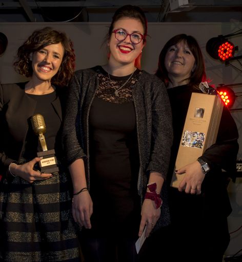 Silvia Mina,Letizia  Bastonero e Giorgia Riso, al primo, secondo, terzo posto del Microfono d'oro- foto Davide Tolis dello Studio Immagine di Saluzzo