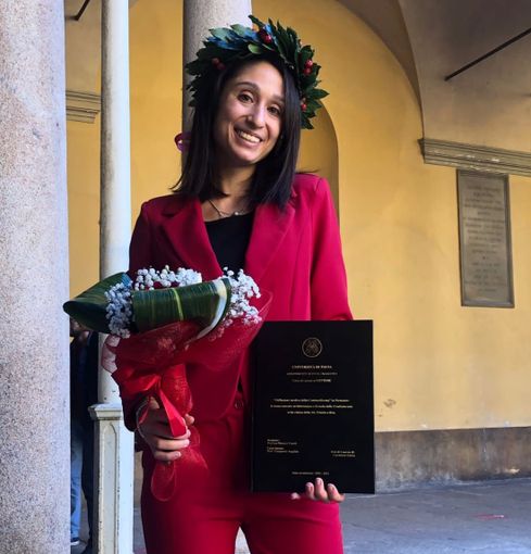 La giovane Eleonora Enria, autrice della tesi sulle Confraternite braidesi