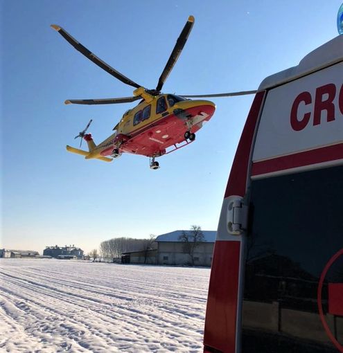 L'elisoccorso intervenuto a Moretta