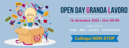 Open day Granda Lavoro: martedì 14 dicembre nelle sedi di Alba, Bra, Cuneo e Savigliano