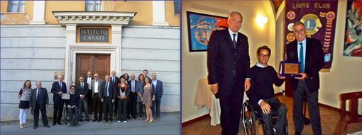 Service per il Casati e Lions Civitas a dottor Passeggi dal Lions Club Mondovì Monregalese