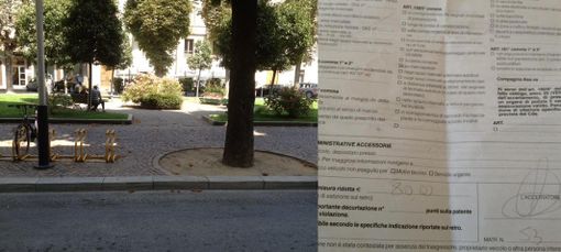 Il luogo "incriminato" ed il verbale di 80 euro