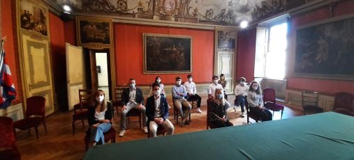 La Consulta Giovani di Fossano e l'assessore Ivana Tolardo il giorno dell'insediamento