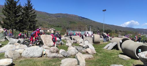 Alcuni momenti del trial a Garessio nella foto di Gabriele Pagliana