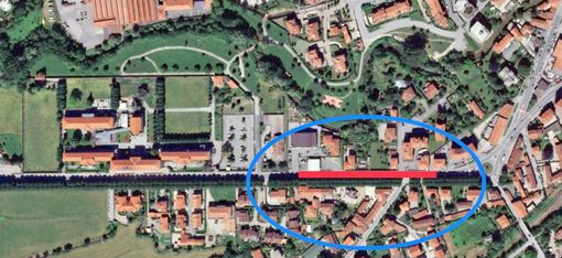 Saluzzo, area interessata dai lavori di via Cuneo. Immagine tratta dal sito del Comune di Saluzzo