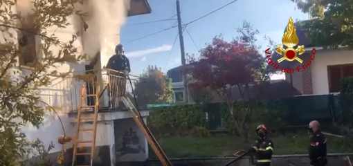 Borgo San Dalmazzo: incendio in un'abitazione di via Edelweiss (VIDEO)