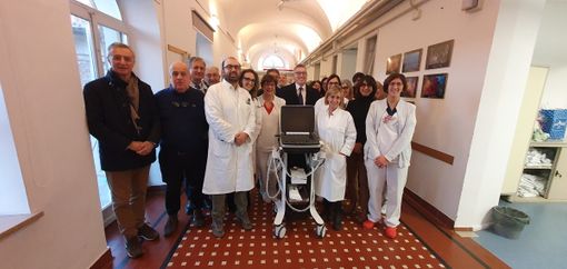 La presentazione del nuovo ecografo donato al reparto di Oncologia dagli Amici dell'ospedale di Savigliano