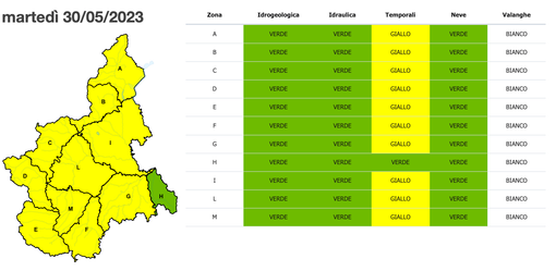 Nuovi temporali in arrivo, è ancora allerta gialla su buona parte del Piemonte Nuovi temporali in arrivo, è ancora allerta gialla su buona parte del Piemonte