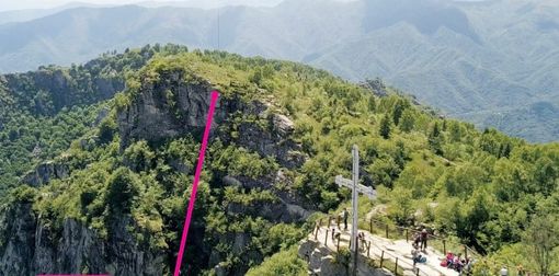 Il punto da dove i funamboli partiranno per la "Traversata di Leonardo" Il punto da dove i funamboli partiranno per la "Traversata di Leonardo"