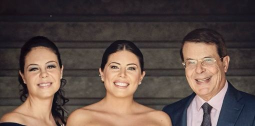 Alessandro Barbero con le figlie Liliana e Laura Alessandro Barbero con le figlie Liliana e Laura