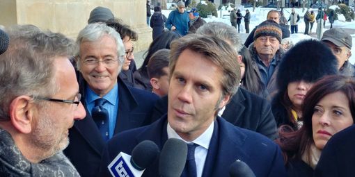 Vittorio Emanuele e il figlio Emanuele Filiberto a Vicoforte per omaggiare il re e la regina (FOTO)