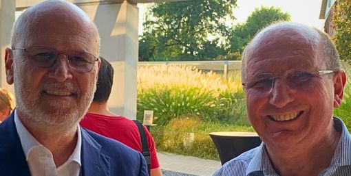 Il direttore di Ascom Bra, Luigi Barbero e il fondatore di Tesisquare, Giuseppe Pacotto