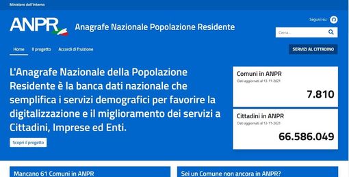 L'home page del nuovo portale