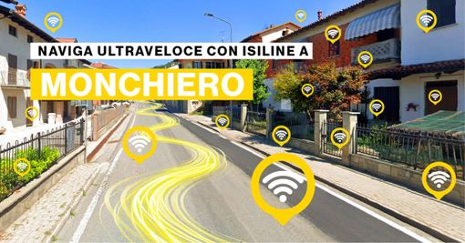 Naviga ultraveloce a Monchiero con la fibra ottica di Isiline
