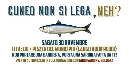Stasera "Cuneo non si lega": alle 19 in città il flash mob delle "sardine"