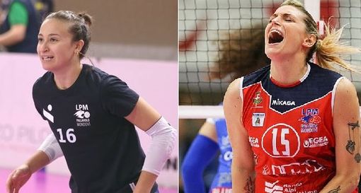 il libero della Lpm Agata Tellone (ph. Peirone) e Sofia Rebora in una foto di repertorio (ph. Silvestri)