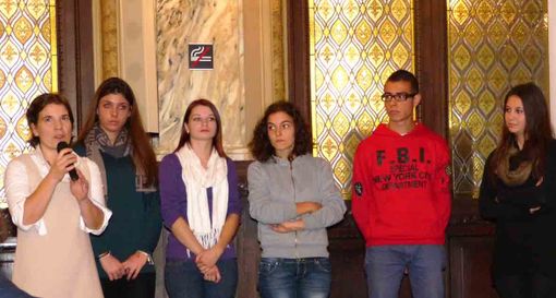 L’intervento dell’ingegner Paola Giannotti, dirigente della Banca Alpi Marittime di Carrù, durante l’incontro dello Job Day in Camera di Commercio, a Cuneo