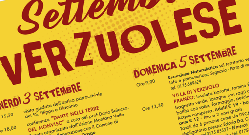 Da venerdì 3 settembre parte il Settembre Verzuolese Da venerdì 3 settembre parte il Settembre Verzuolese